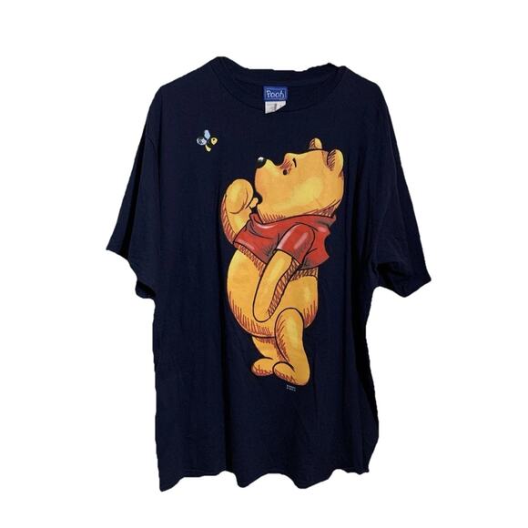 Vintage Winnie The Pooh T Shirt X Large POOH Disney Pullover Crewneck Blue 90's - Picture 3 of 5